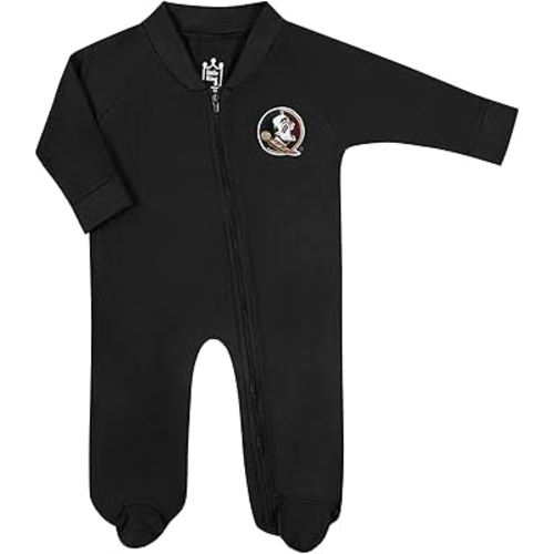 Little King NCAA Long Sleeve Full Zip Footed Romper-Sizes 0-3 Months 3-6 Months and 6-9 Months