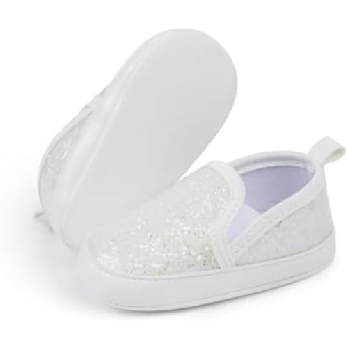Morbido Infant Baby Boys Girls Canvas Sneaker Toddler Slip On Anti Skid Newborn First Walkers Candy Shoes for 0-18 Months