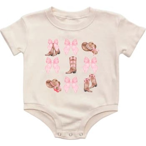 Cowgirl Short Sleeve Romper, 3-6M