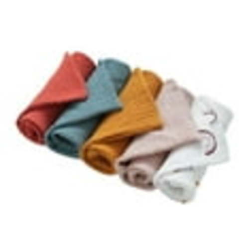 5 Pcs Infant Washcloth Set Wash Hand Face Wipes Baby Soft Cotton Square Towels