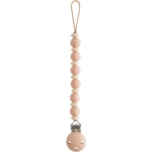mushie 100% Silicone Baby Pacifier Clip BPA Free | Luna (Blush)