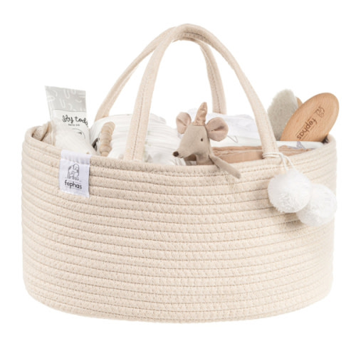 Fephas Rope Diaper Caddy - Beige – The Wild