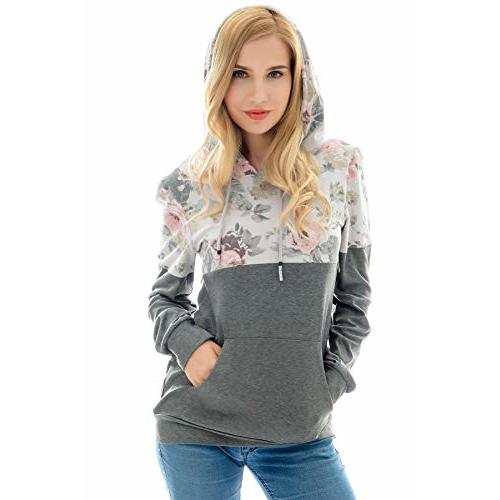 Bearsland Women's Maternity Breastfeeding Sweater Hoodie Nursing Sweatshirt with Pockets