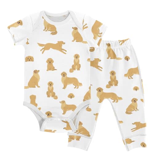 vvfelixl Baby Bodysuits Pants Sets Gnome Mushroom Short Sleeve Baby Clothes for Boys Girls 3M