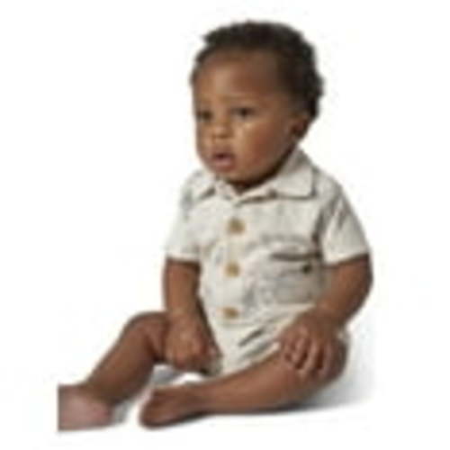 Gerber Baby Boy Collar Shirt and Short Set - 100% Cotton