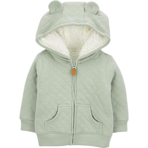 Simple Joys by Carter's Baby Hooded Sweater Jacket with Sherpa Lining