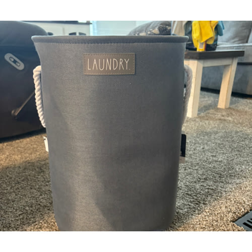BROOKSTONE, Spacious Laundry Hamper with Cotton Rope Handles, Perfectly Sized for Everyday Use, Durable & Stylish Storage for Bedroom, Bathroom, or Laundry Room
