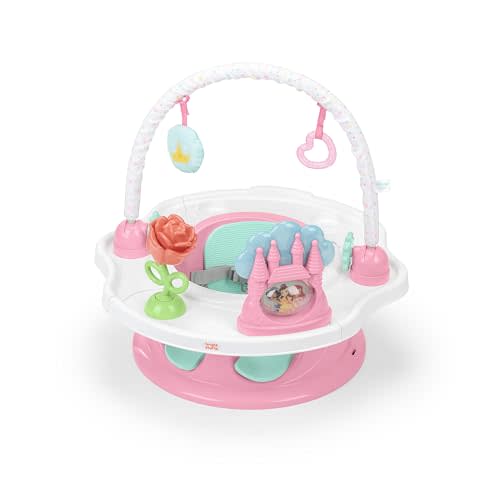 Disney Princess SuperSeat by Bright Starts, Fun Baby Seat for Sitting Up, Playtime, and Meals, Ages 4 Months to 4 Years, Pink