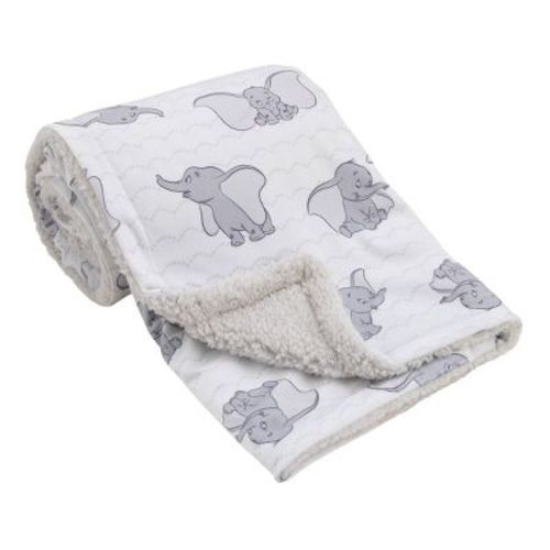 Disney Dumbo Super Soft Baby Reversible Blanket With Faux Shearling Back