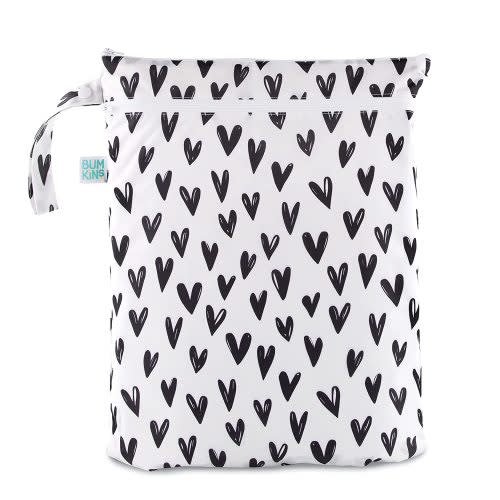 Bumkins Waterproof Wet Bags for Baby, Travel, Swimsuit, Cloth Diapers, Pump Parts, Gym Clothes, Toiletries, Strap to Stroller, Zipper Reusable Bag, Packing Pouch