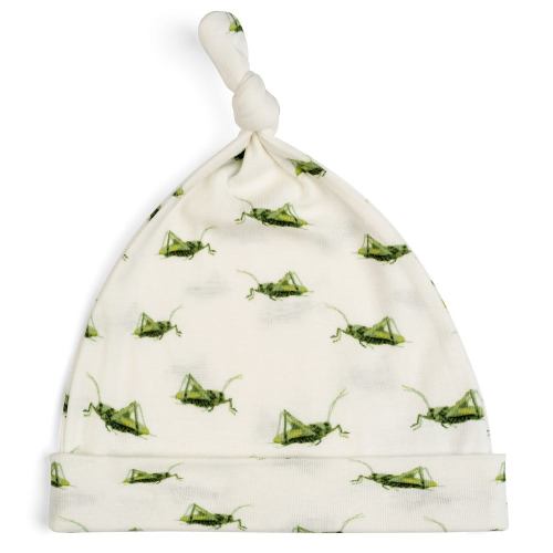 Grasshopper Organic Cotton Knotted Beanie Hat