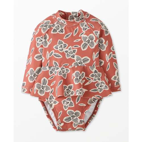 Baby One-Piece Skirted Rashguard Swimsuit