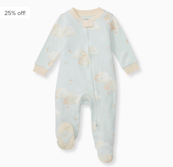 Good Night Sky Organic Cotton Sleep & Play - Ice Flow