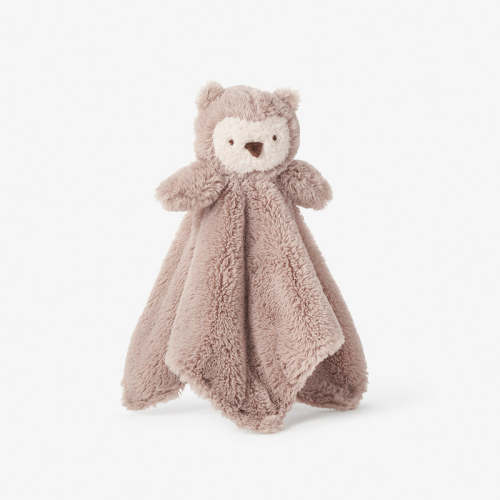 Owl Baby Security Blanket 15x15 BROWN / 15x15