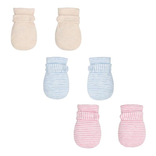 Newborn Baby No Scratch Mittens Stay On, 100% Cotton Breathable, Adjustable Infant Gloves for Baby Boys Girls Mittens