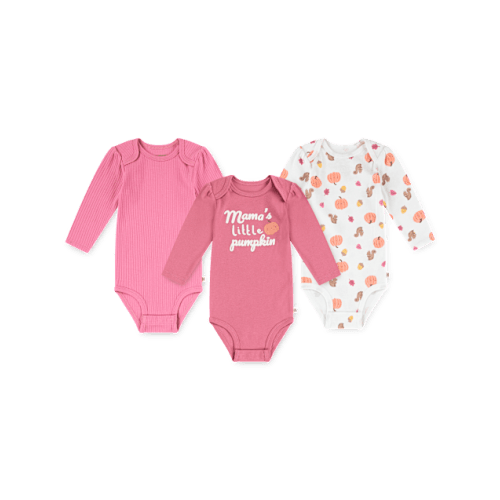 Baby Girls Huggies™ Pumpkin Bodysuit 3-Pack - Pink
