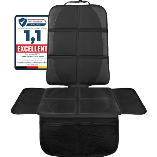 LIONSTRONG® Car Seat Protector for Child Car Seat [ISOFIX COMPATIBLE]- Car Seat Cover for Infant Car Seat waterproof - Carseat Seat Protectors Baby - Car Seat Mat Dirt resistant - Seat Cover (1 Piece) - 1 Count (Pack of 1)