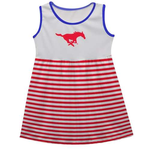 Girls Infant White SMU Mustangs Tank Top Dress