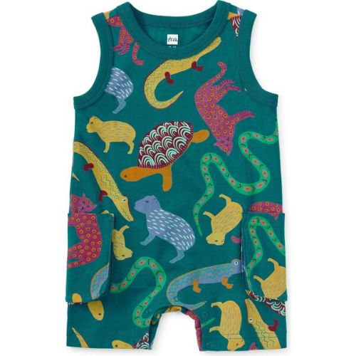 Sleeveless Baby Romper, Brazilian Folk Animals - Tea Collection | Maisonette