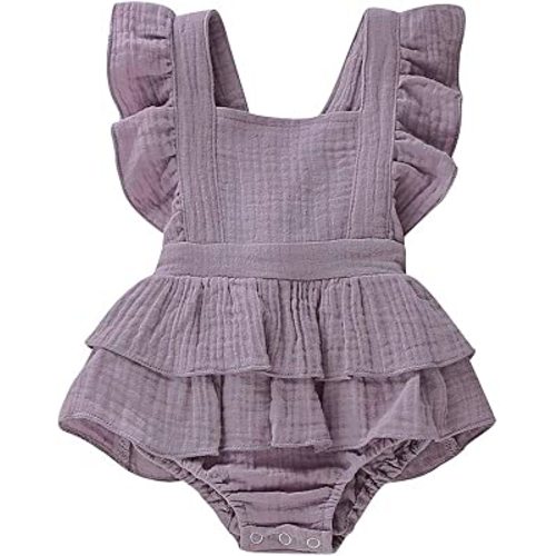 Newborn Baby Girls Ruffle Romper Jumpsuit Bodysuit Headband Summer Clothes Outifis