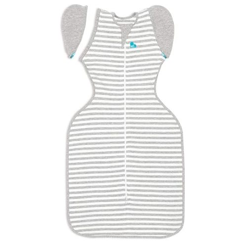 Love to Dream Swaddle Up Transition Swaddle, Patented Zip-Off Wings, Gently Help Baby Transition from Being Swaddled to Arms Free When Showing Signs of Rolling, 1.0 TOG, 13-19 lbs, Gray