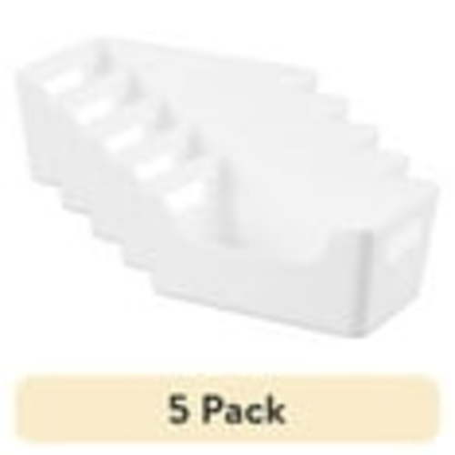 Mainstays 2-Pack Small Easy Access Bins, White, Closet Storage Organizer