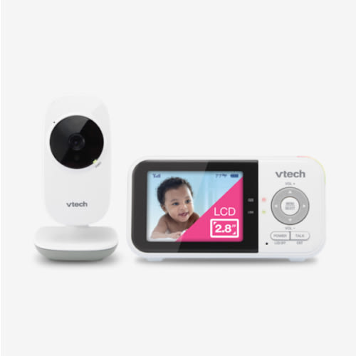 VTech VM819 Baby Monitor with Camera and Audio, 2.8” Screen Portable Baby Camera, Night Vision, 2-Way Audio, Temperature Sensor and Lullabies, Secure Transmission No WiFi, Ideal for Baby/Elderly/Pet