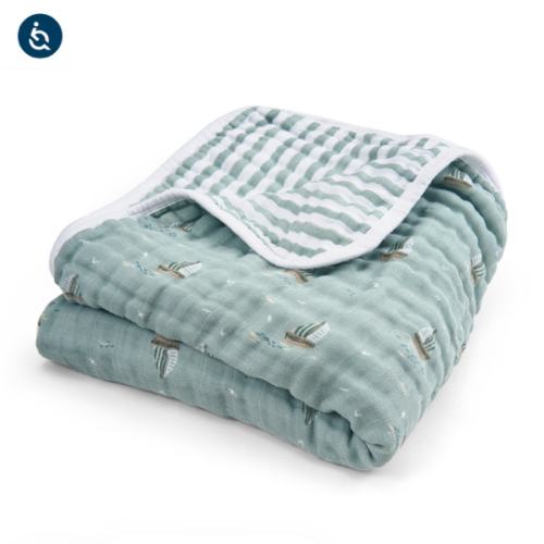 Organic Cotton Muslin Blanket in Sailing Seas | aden + anais