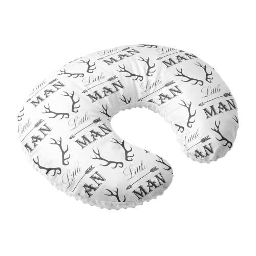 Nursing Pillow Cover Slipcover Minky Boy - Woodland Nursery Decor for Baby Boys (Little Man)
