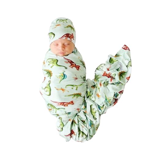 Posh Peanut Baby Swaddle Blanket & Beanie - Matching Newborn Swaddle Set, Doubles As Receiving Blanket or Nursing Cover