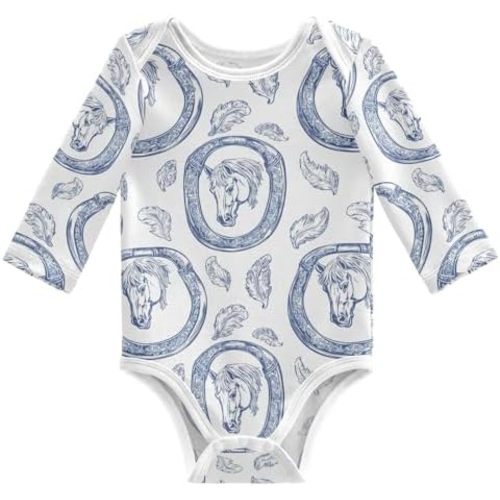 vvfelixl Baby Bodysuits Pale Pink Swans Long Sleeve Cotton Baby Clothes for Boys Girls 0-3M