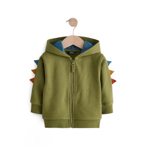Kids' Dinosaur Spike Zip-Up Hoodie, 1.5-2Y