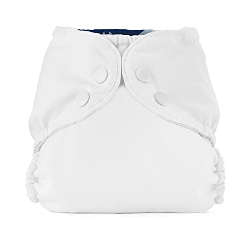 Esembly Cloth Diaper Outer, Swim Diaper, Waterproof Cloth Diaper Cover, Leak-Proof and Breathable Layer Over Prefolds, Flats or Fitteds, Reusable with Snap Closure - Size 2 (18-35lbs), Sea Salt