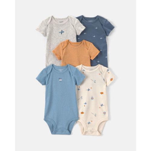 Baby Boy 5-Pack Airplane Multipack Bodysuits | Carter's, 9M