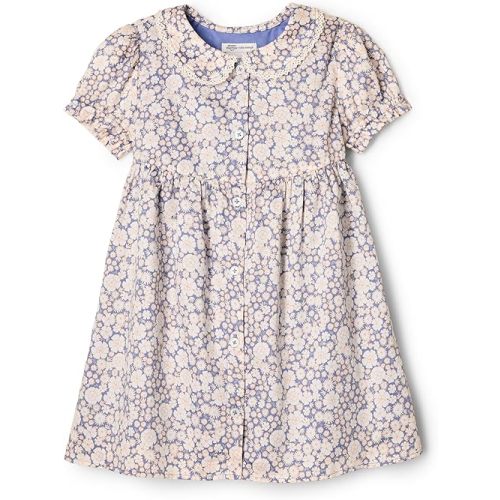Amazon Essentials x Sofia Grainge Toddlers and Baby Girls' Cotton Sateen Dress with Collar