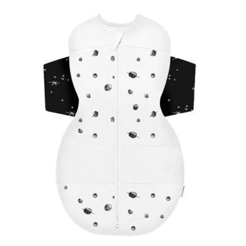 Happiest Baby Snoo Sack Swaddle Wrap - Blue Green With Planets Stars On Wings - L