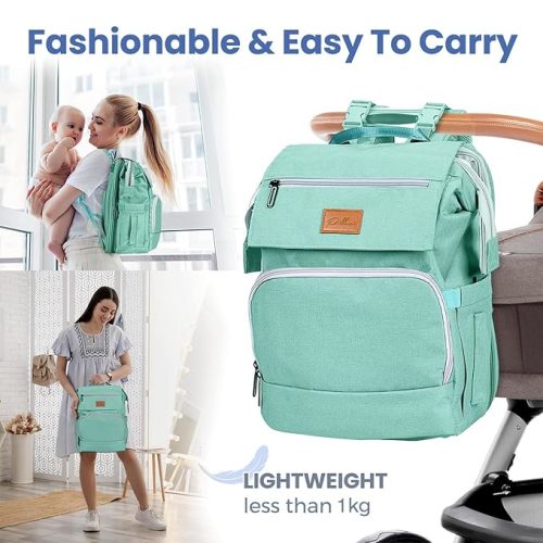 PILLANI Baby Diaper Bag Backpack - Large Bag for Boys & Girls - Diaper Backpack - Travel Diaper Bags w/Changing Pad, Baby Registry Search & Shower Gifts - Essentials Must Haves Newborn Stuff for Mom