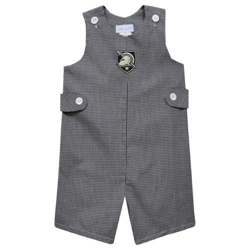 US Military ARMY Black Knights Embroidered Black Gingham Boys Jon Jon - 12M