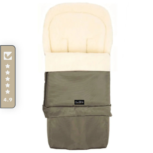 Olive Organic Wool Adjustable Footmuff | Cover Baby LLC