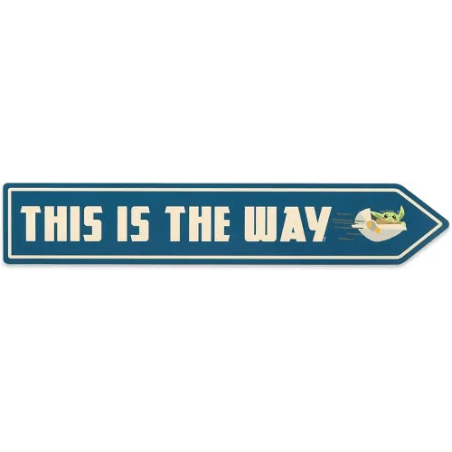 Open Road Brands Disney Star Wars: The Mandalorian Baby Yoda Arrow - This is The Way - Baby Yoda Wall Decor Featuring Grogu, The Child