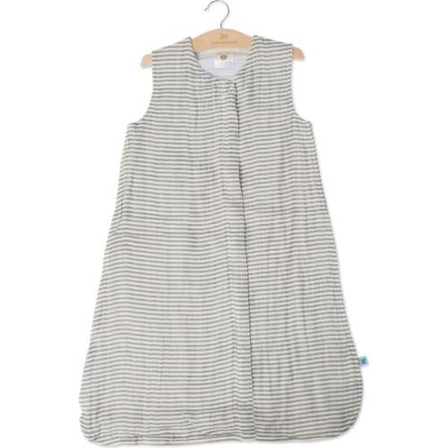 Cotton Muslin Sleep Bag Small, Grey Stripe - Little Unicorn | Maisonette