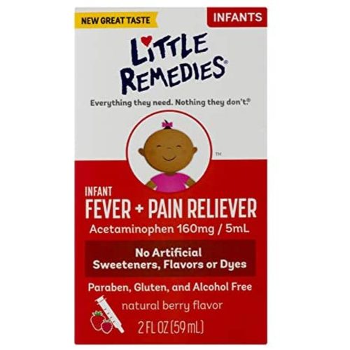 Little Remedies Infant Fever & Pain Reliever | Natural Berry Flavor | 2 FL OZ | 2 Pack