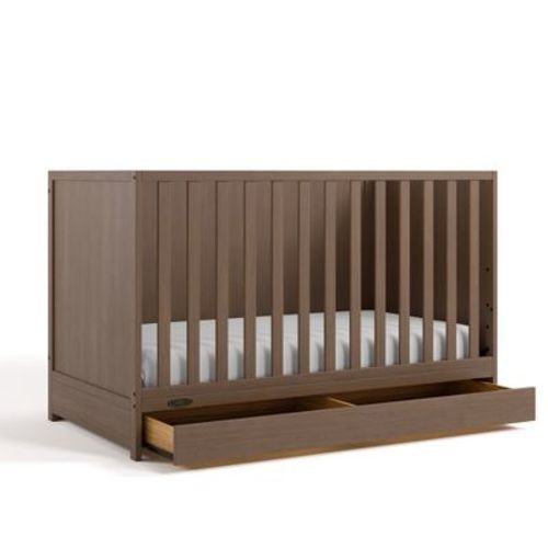 Graco Theo 3-in-1 Convertible Crib with Drawer - Hazelnut