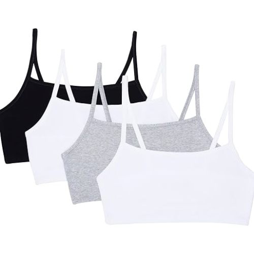 Fruit of the Loom Women's Spaghetti Strap Cotton Sports Bra - All-Day Comfort & Easy Movement - Value Packs
