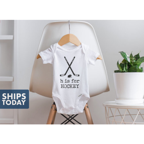 H Is For Hockey Baby Onesie® - New Dad Gift