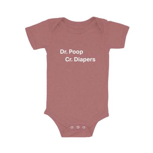 Accounting Onesies | Dr. Poop Cr. Diapers Onesie