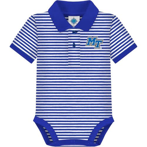 Creative Knitwear | MTSU Baby Striped Polo Bodysuit - 12m