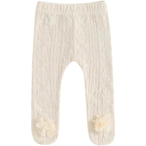 Mubineo Baby Girl Footed Leggings Cute Flower Tights Toddler High Waist Legging Pant Cotton Socks Pantyhose
