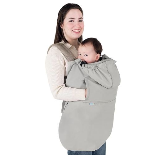JAN & JUL Waterproof Baby Carrier Cover for Rain, Universal Fit for Car Seats and Strollers (Greystone)