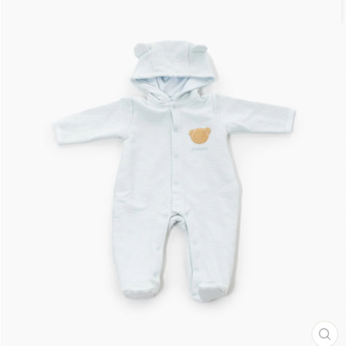 Hooded Bear Jumpsuit - Blue